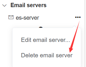 Email Server Delete