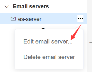 Email Server Edit