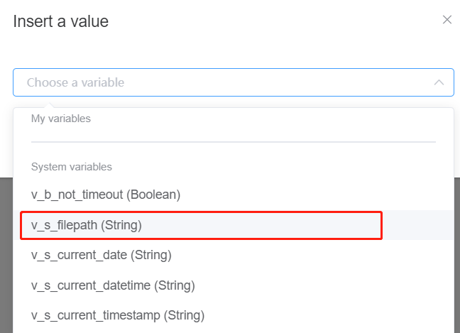 Insert System Filepath Variable